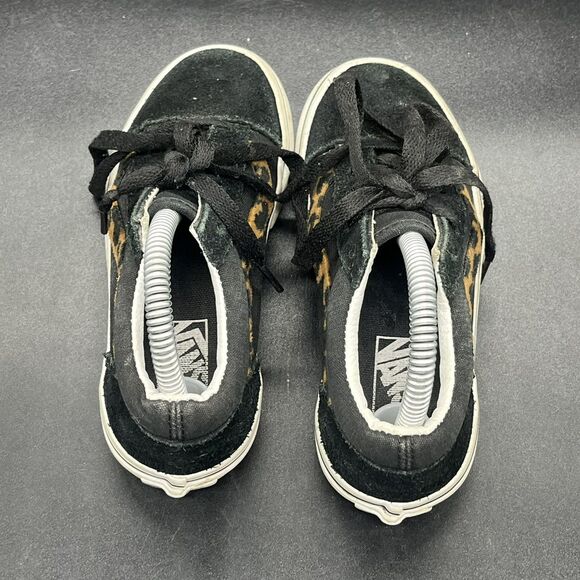 Vans off the wall classic shoe cheetah print kids 13 casual black school 500714 - Picture 5 of 7